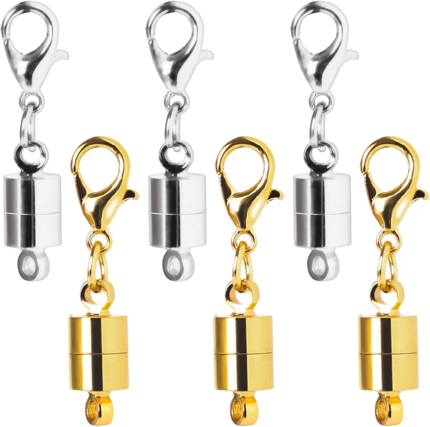 Magnetic Necklace Clasps and Closures, 18K Gold and Silver Jewelry Clasps and Cl