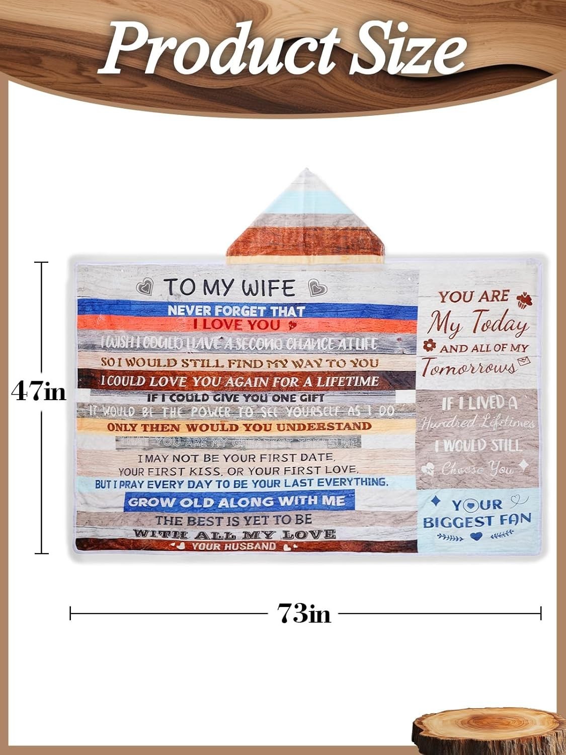 47x73in Anniversary Birthday Gifts for Women from Husband – Wearable Blanket …