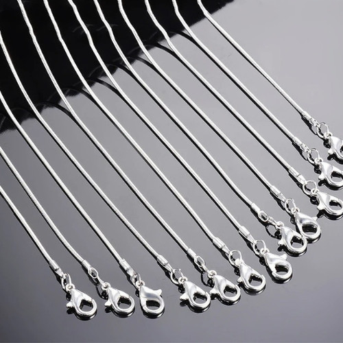 10PCS LOT Wholesale 925 Sterling Silver 16/18/20/22/24/26/28/30 Inch 1mm