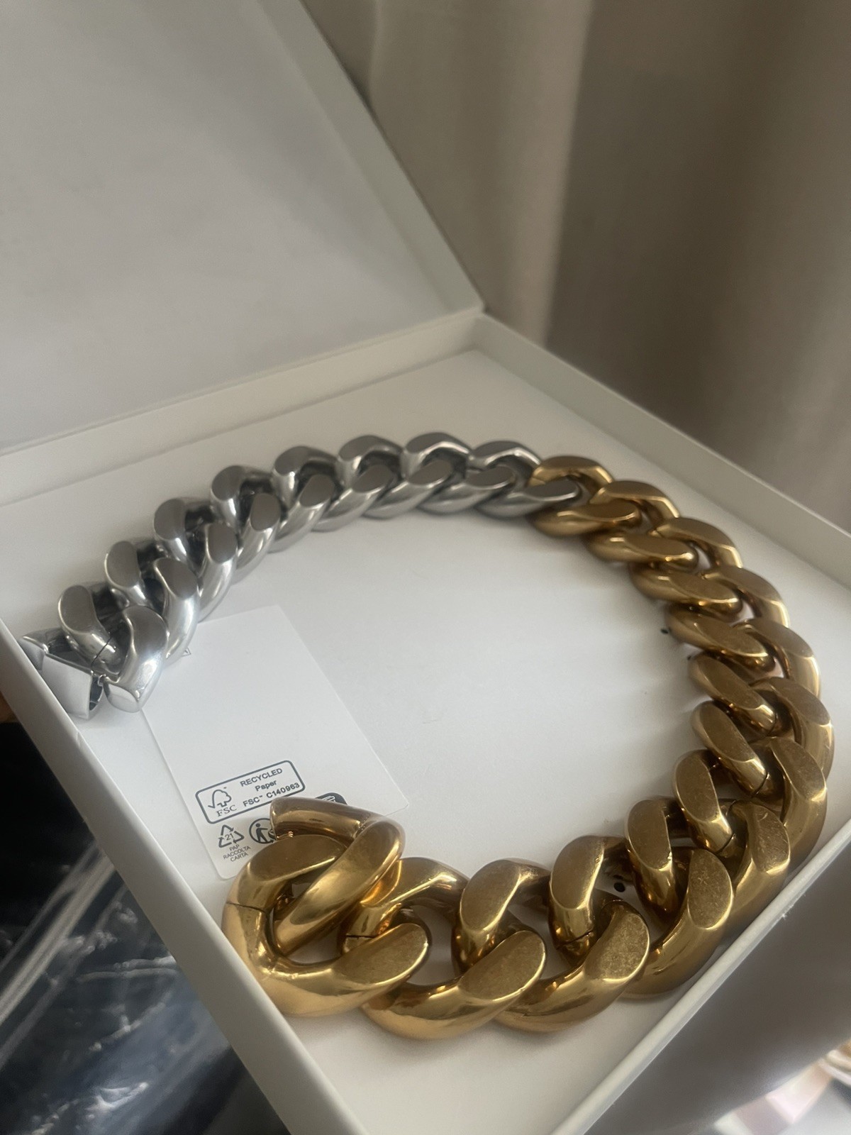 Stella Mccartney x H&M two tone necklace Gold & Silver colour BNWT