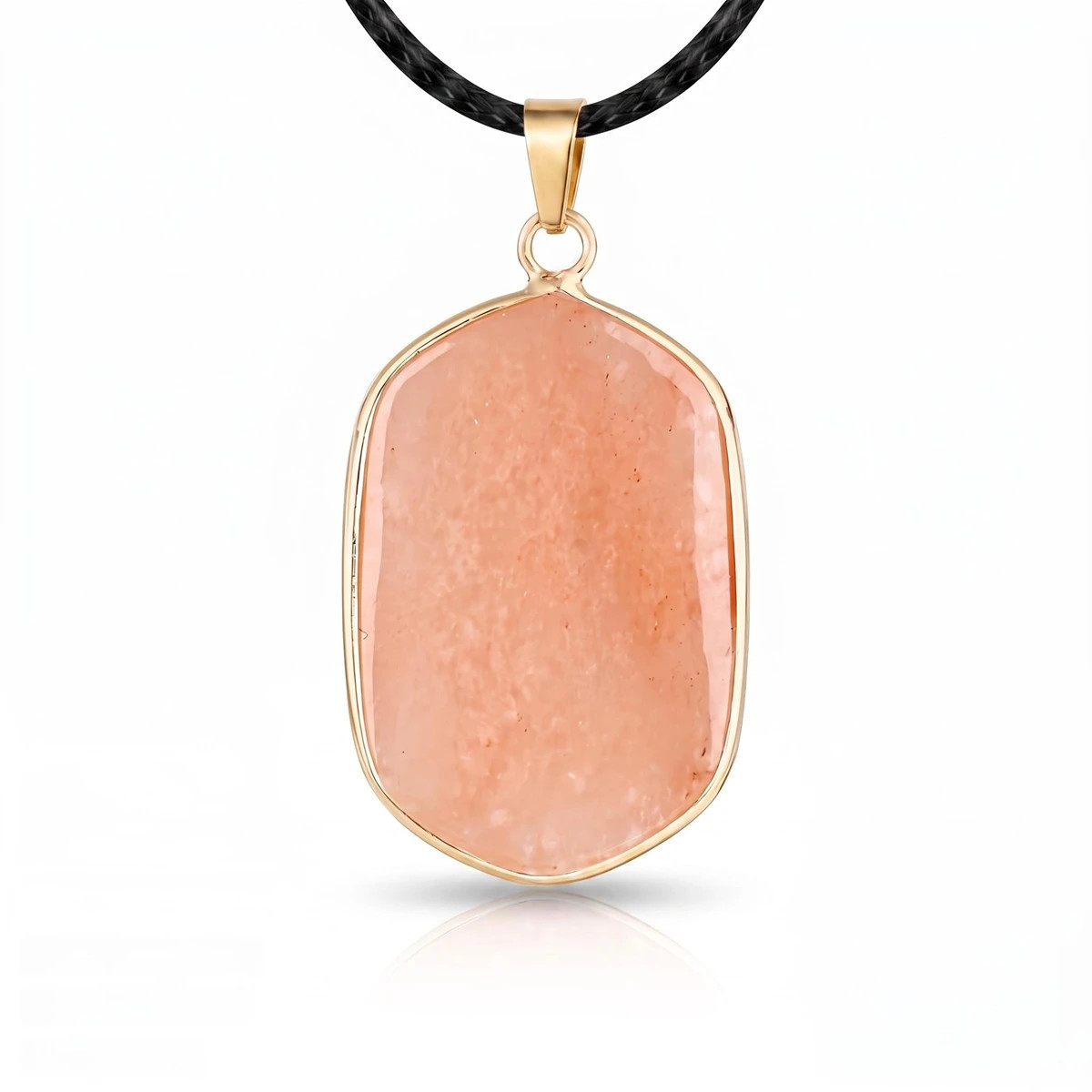 6PCS Healing Chakra Gemstone Pendant Necklace Black Cord Gold Charms Choker