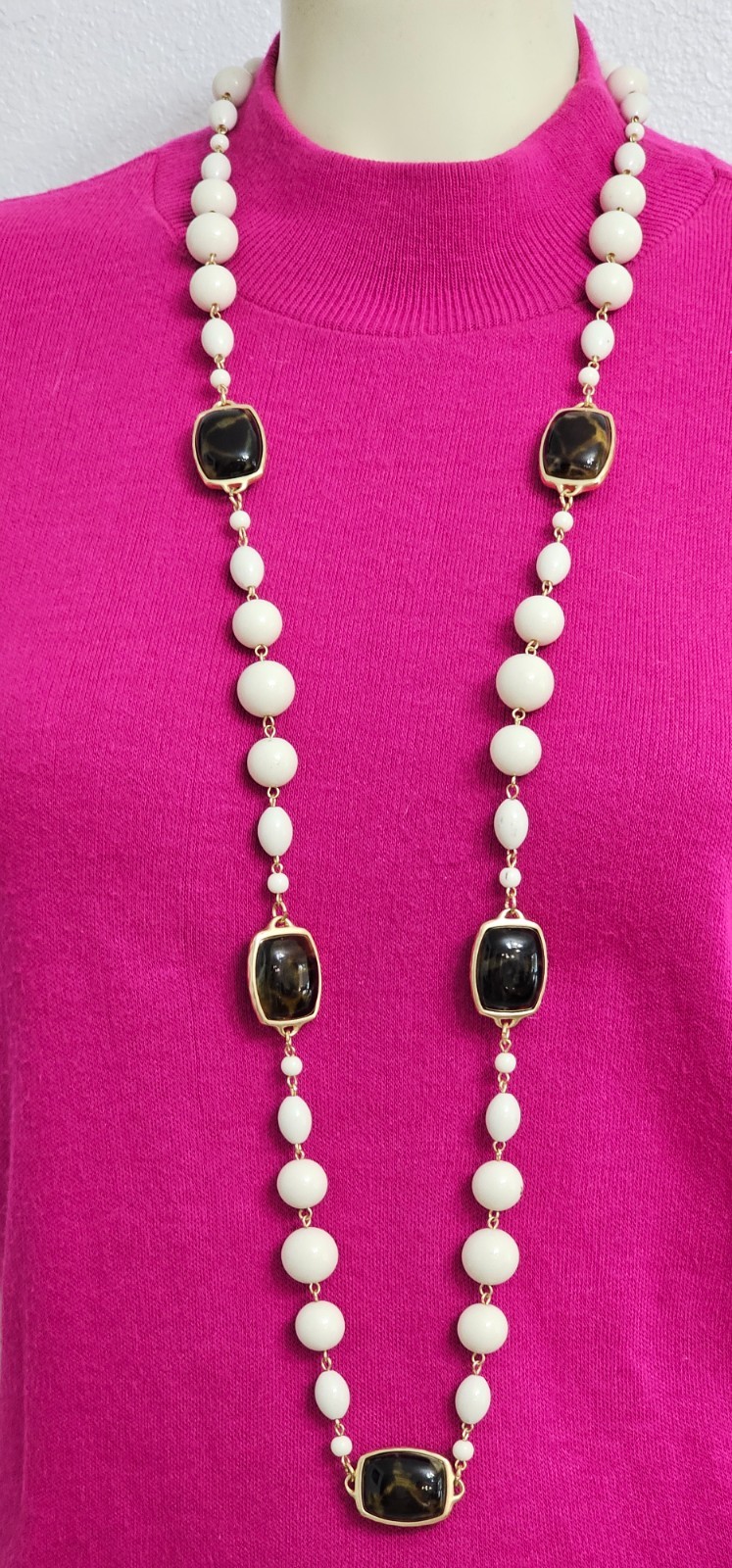 Two long pearl necklaces one Chicos and one unbranded in Excellent condition