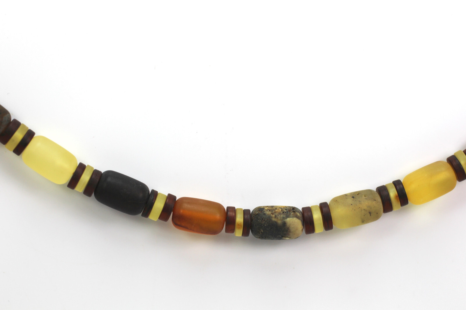 Baltic amber adult MEN unisex necklace handmade luxury, UNPOLISHED 16,20 gr