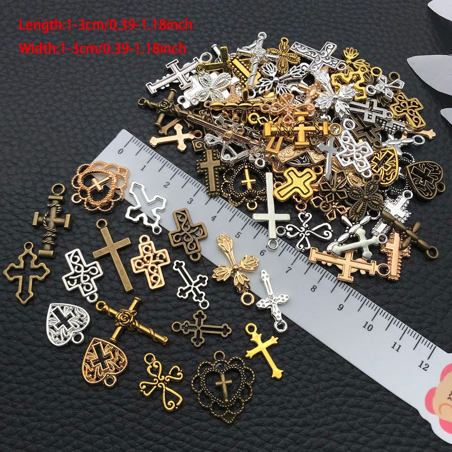 20/100 Styles Antique Silver Crosses Perfect for Handmade Jewelry like Necklace