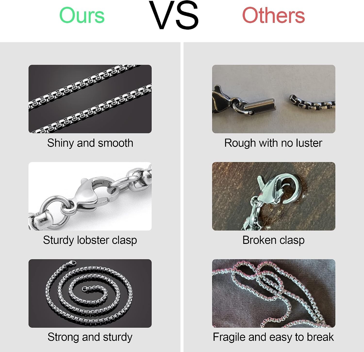 Gift-Ready 16-Inch Rolo Chain Necklace in Durable Stainless Steel – Unisex Style