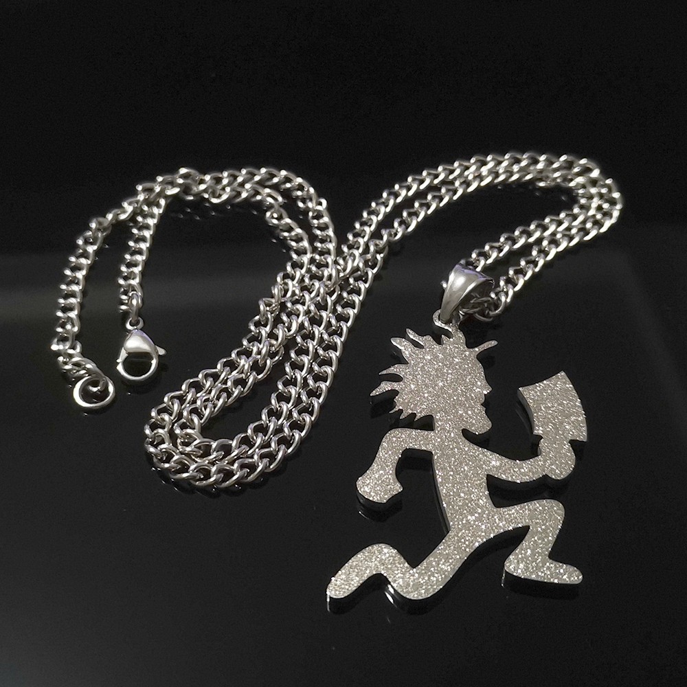 Mens S.steel Large Sandy Embossing Jugallo Hatchetman Necklace Pendant Charm 30′
