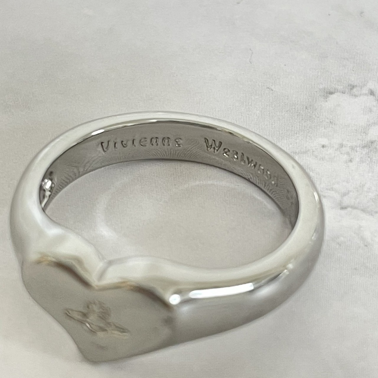 Vivienne Westwood Ring Size 6.5-7 Silver Logo NO BOX [EJ204