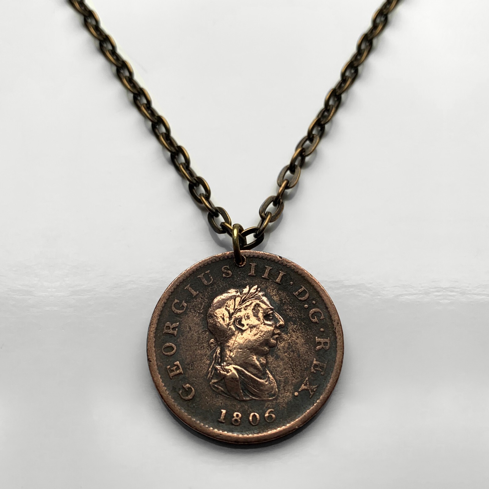 1806! UK Great Britain coin pendant King George III Britannia England 001847