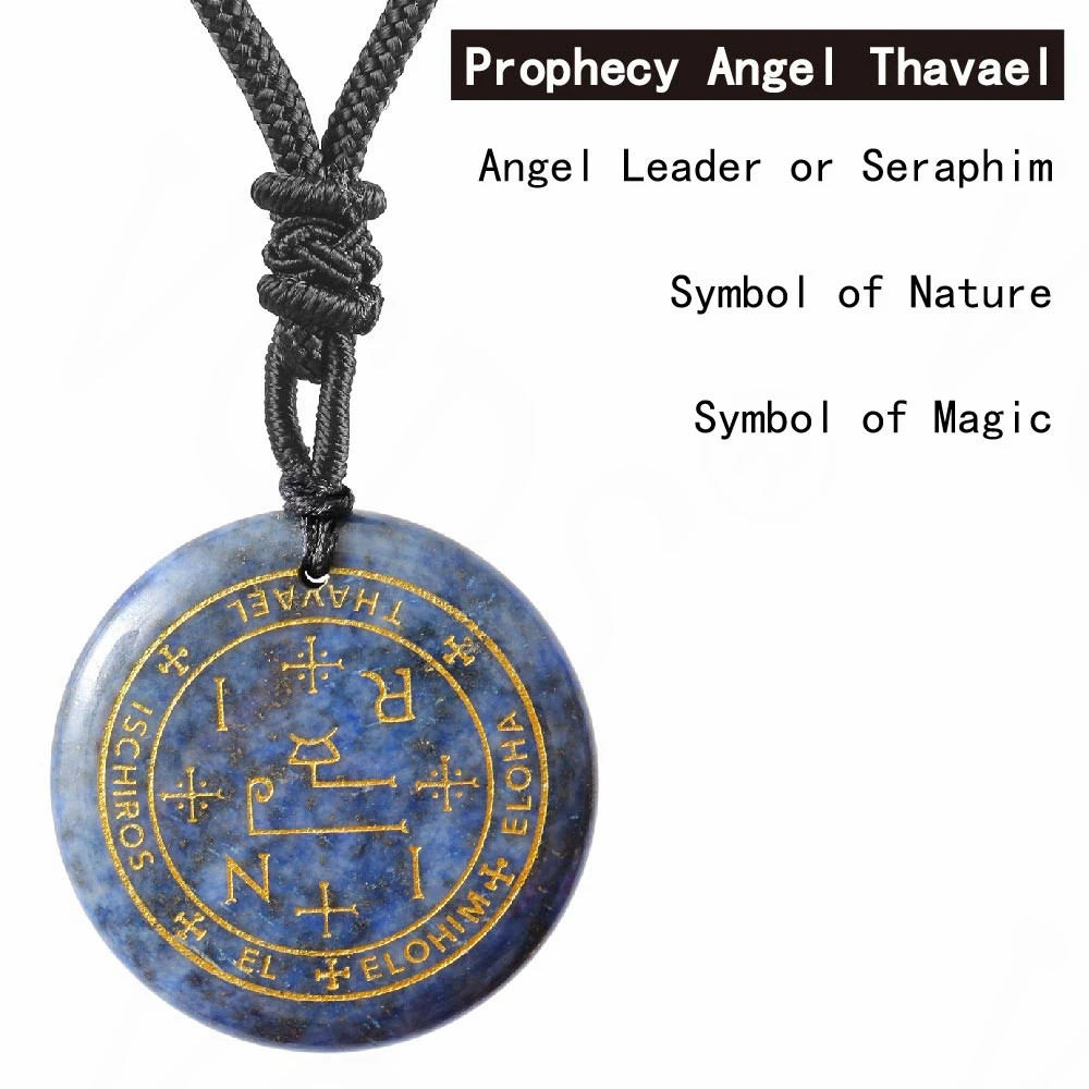 Solomon Seven Archangel Michael Gem Lapis Lazuli Gabriel Health Amulet Talisman