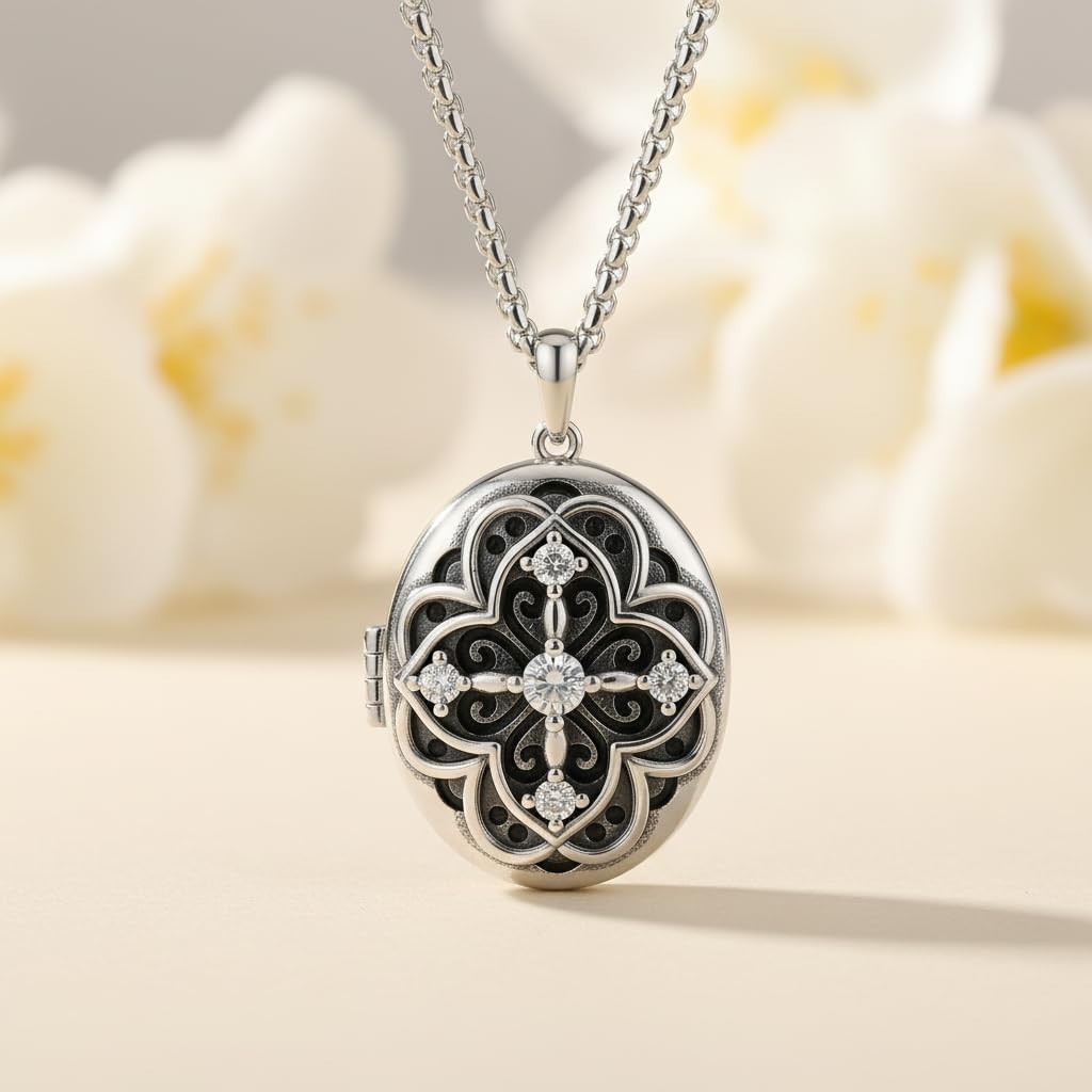 925 Sterling Silver Heart Dog Paw Locket Necklace,That Holds Pictures Persona…