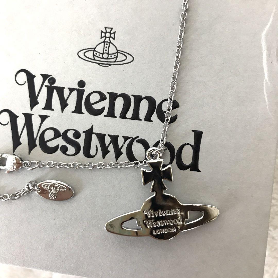 Vivienne Westwood Necklace KIKA ORB RELIEF Silver IN BOX