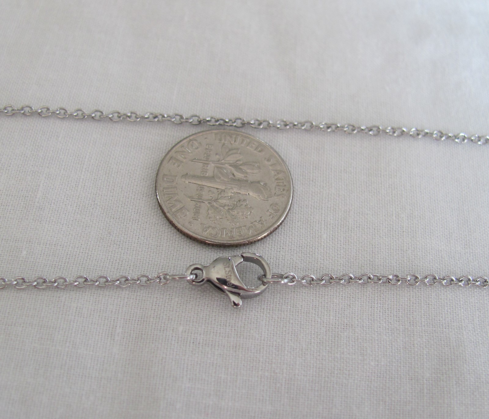 Stainless Steel 1.5mm Cable Chain 316L size choice 16, 18, 20, 22, or 24″