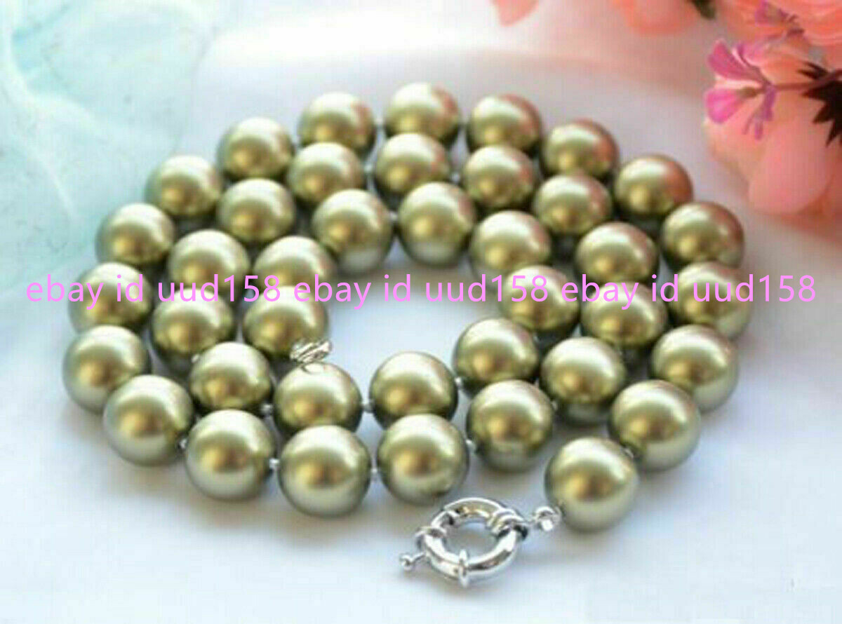 Pretty Huge 14mm Multi-color Round South Sea Shell Pearl Beads Necklace 18” AAA