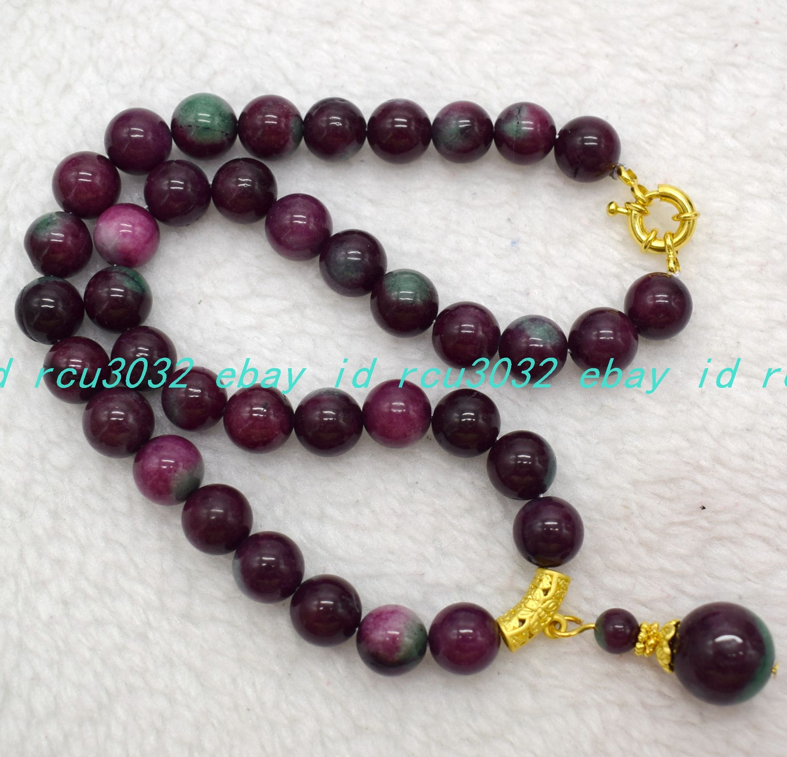Natural Charming 6-10mm Red Green in Zoisite Round Beads Gems Necklace 18-32 In