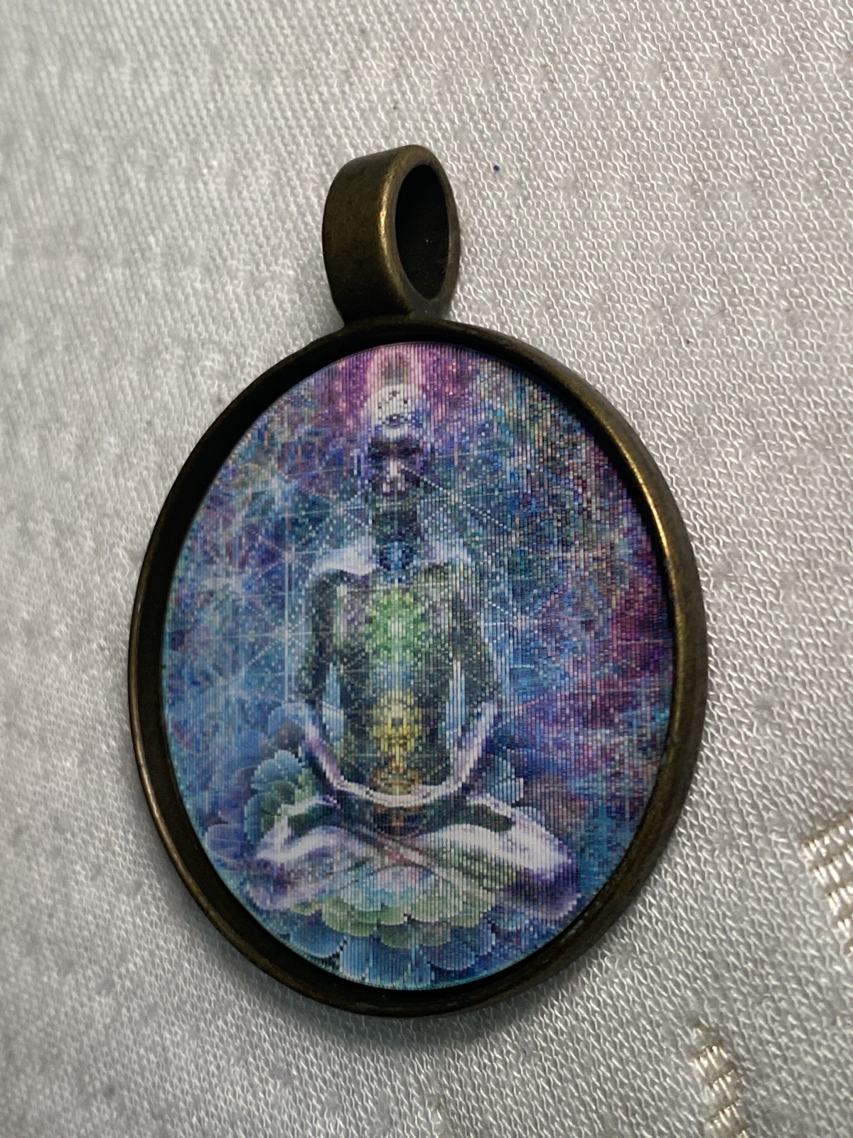 NEW Yoga Meditation Chakra Dima pendant -Laser Guided Visions psychedelic sacred