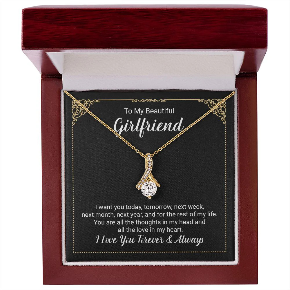 To My Beautiful Girlfriend Always And Forever Alluring Beauty Necklace