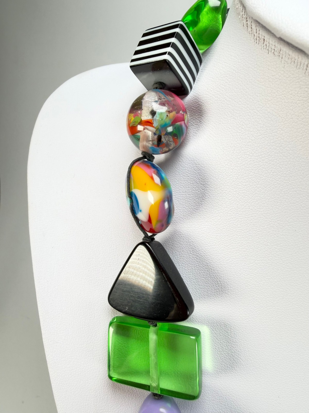 Jackie Brazil “Indiana” Transparent Summer Mix Multi-Bead Resin 70cm Necklace