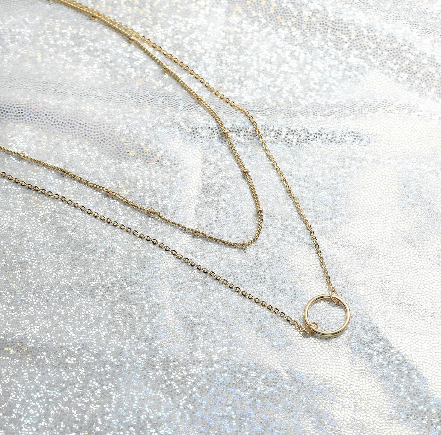 Versatile Heart Charm Layered Necklace – 18K Gold Plating & Adjustable Length