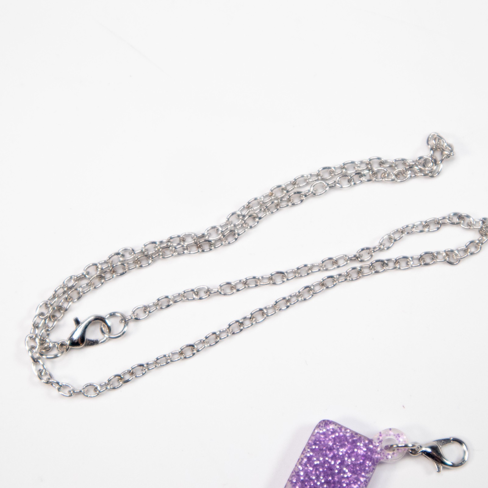 Necklace Bracelet chain Silver 3 decorative clips With The Band Rock Star LOL