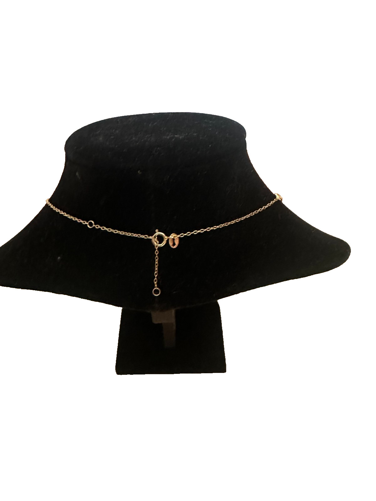 Crystal & Gold Lariat Necklace Vermeil Italy FREE SHIPPING