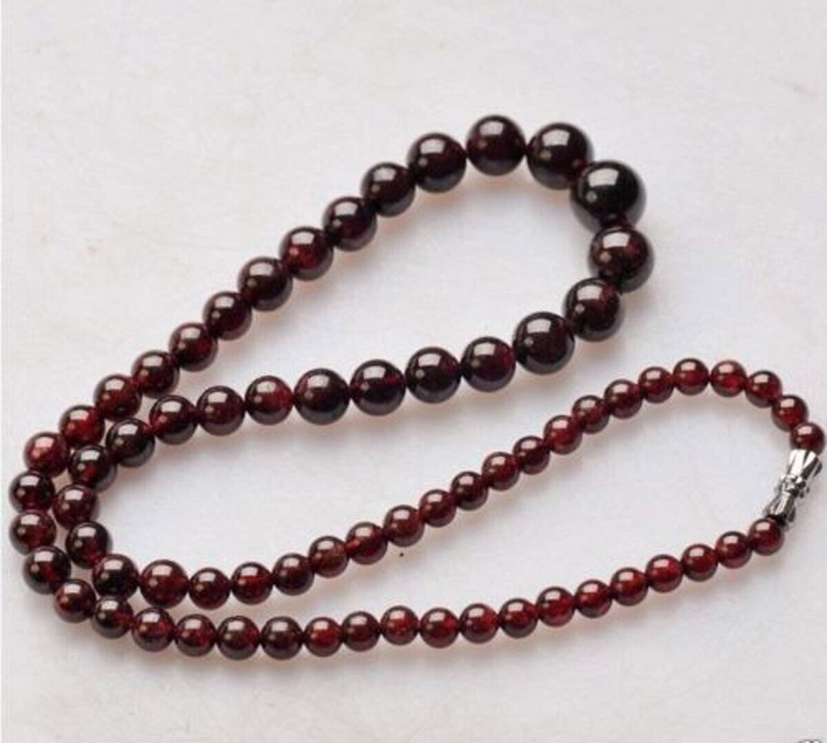 Genuine Natural Brazil Dark Red Garnet Round Gemstone Beads Necklaces 14-36″ AAA
