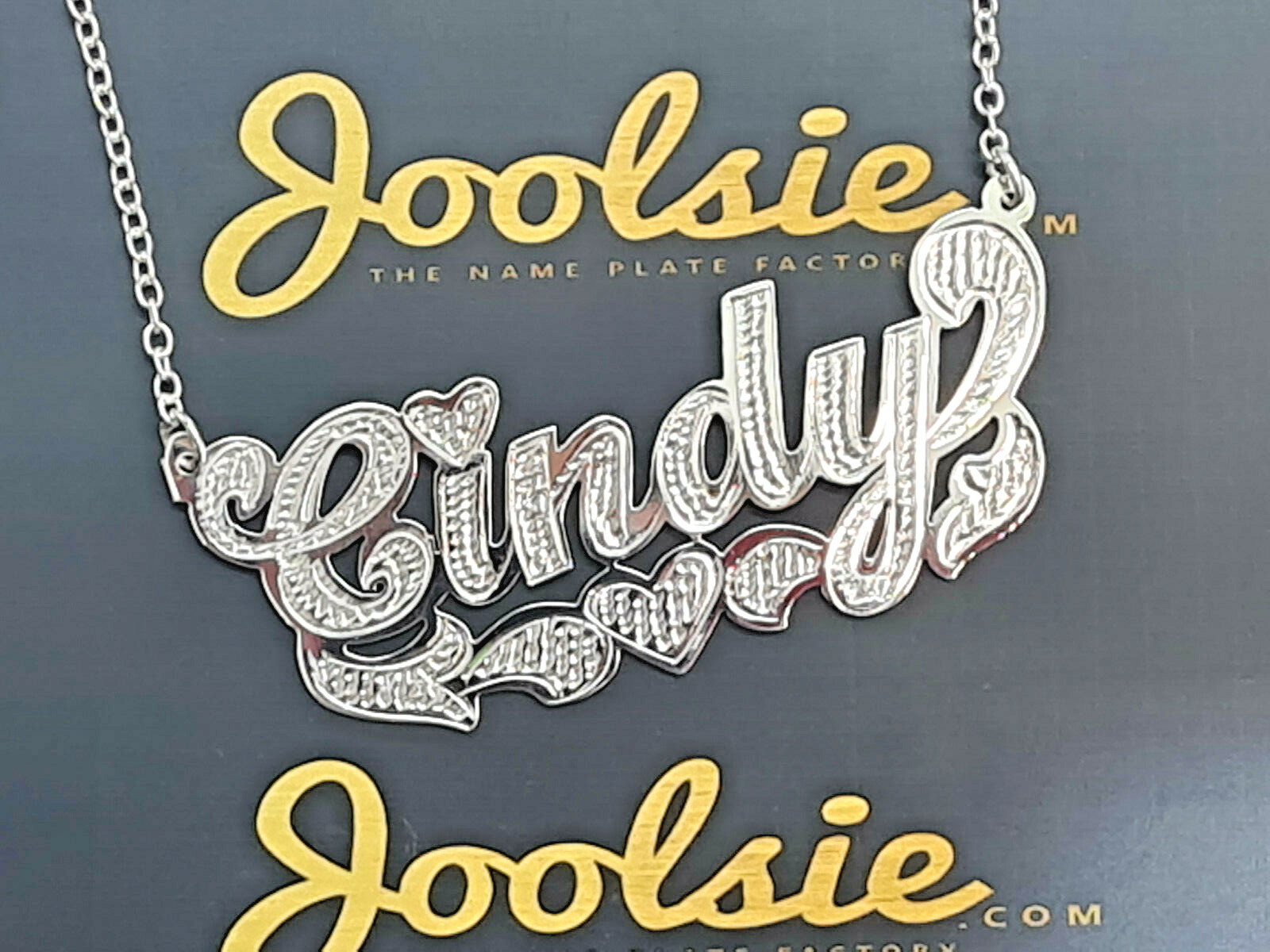 PERSONALIZED STERLING SILVER .925 SINGLE NAME PLATE CHAIN NECKLACE * FREE SHIP
