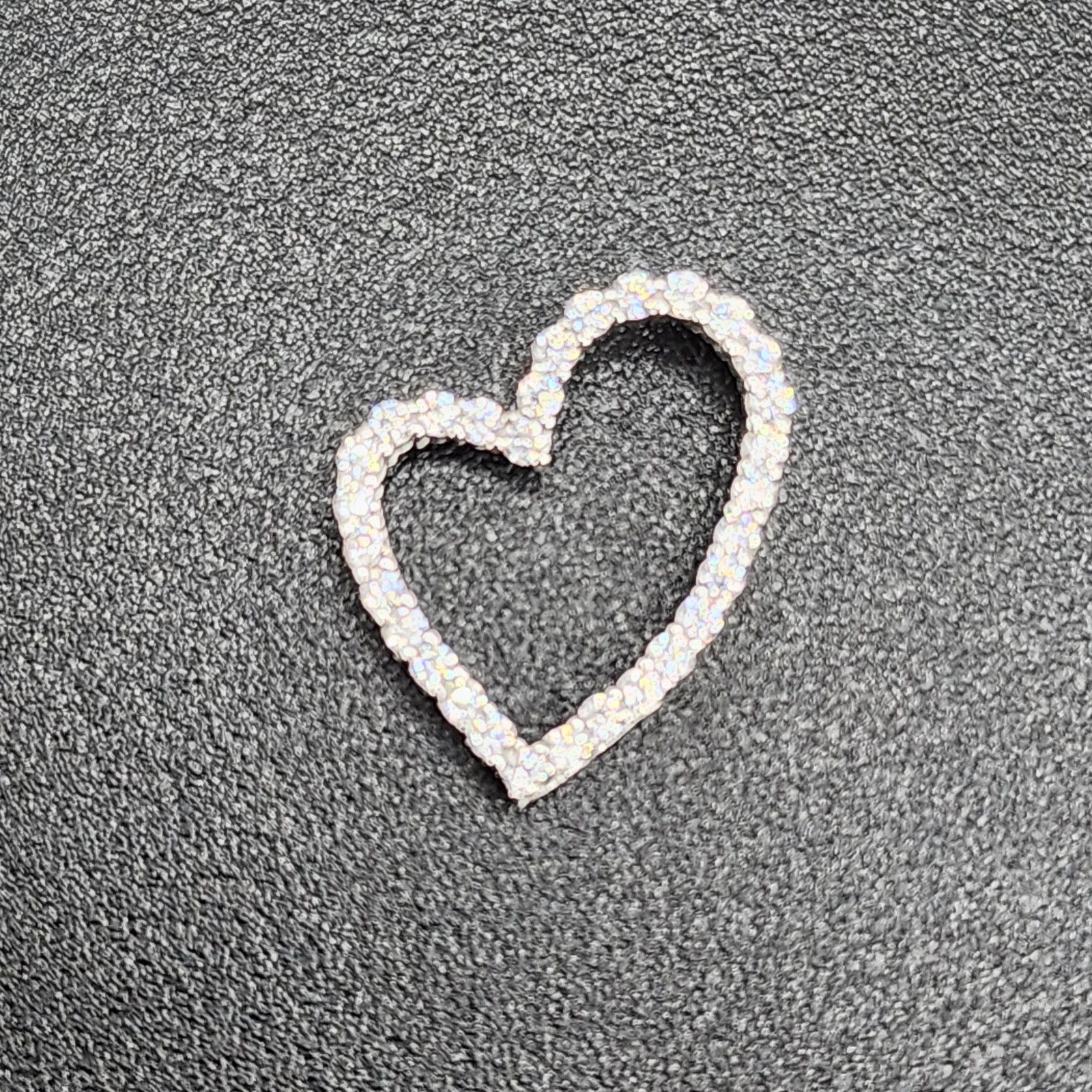 925 NEW Sterling Silver Pendant Cubic Zirconia Heart 19mm