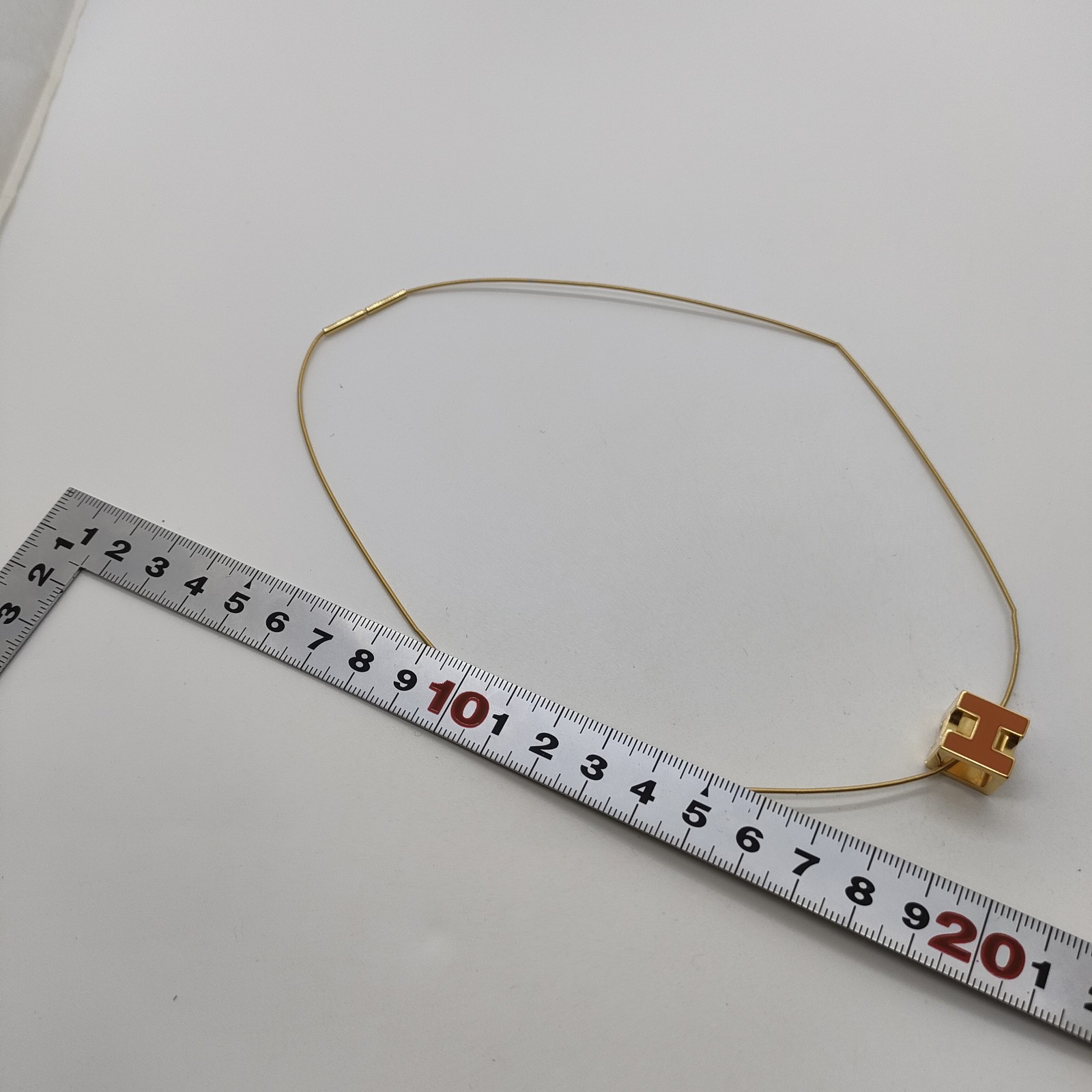 Hermes Necklace H cube Stainless steel 2334836
