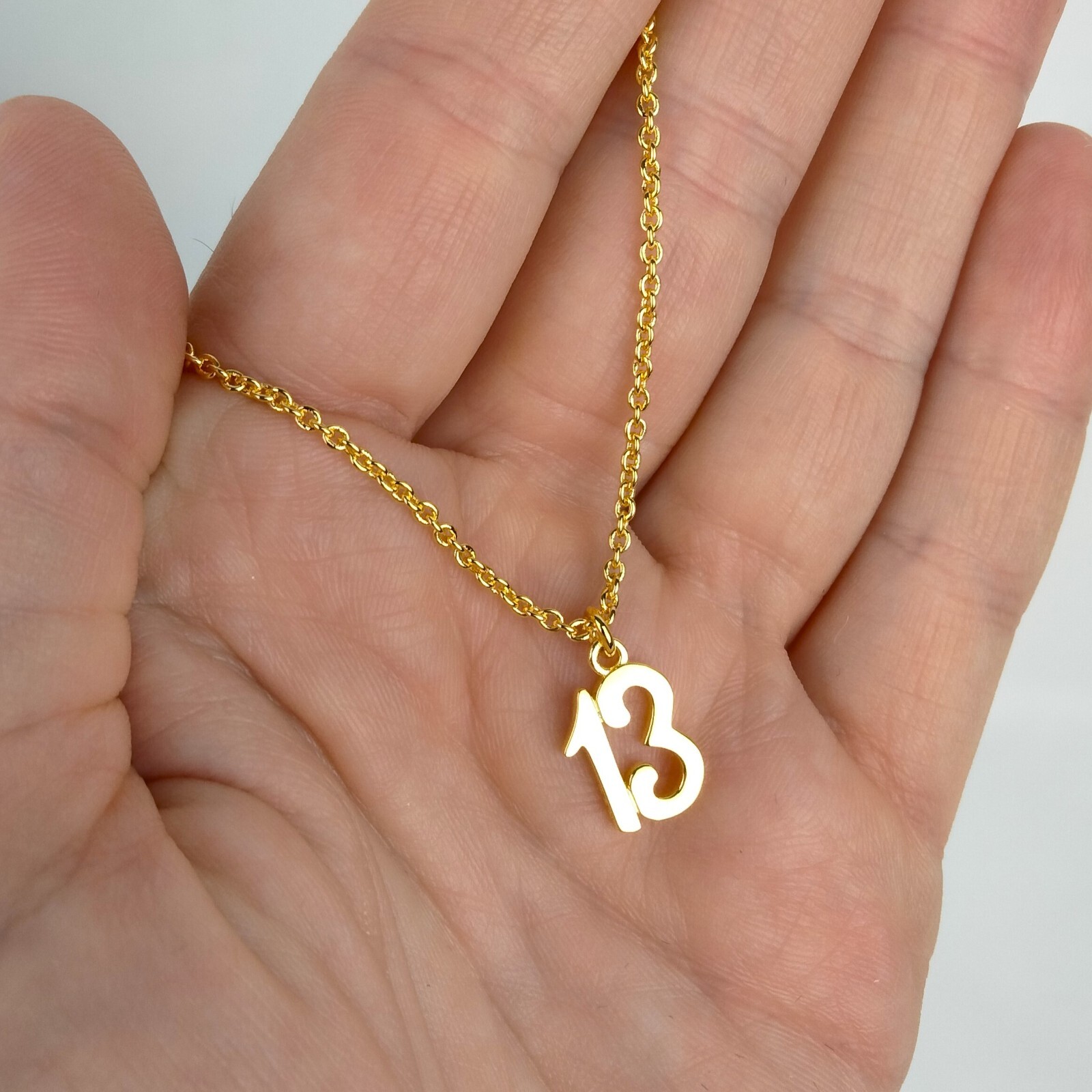 FashionJunkie4Life Gold Plated Number 13 Pendant with 18″ Chain