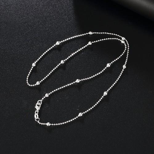 16-24 inch European and American popular plated 925 silver bead chain sweater