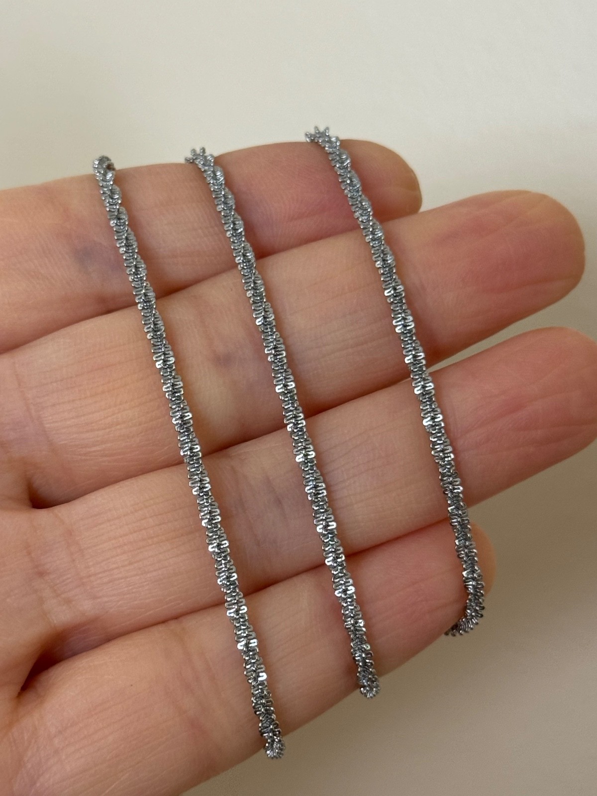 Sparkle Stainless Steel Chain Necklace ( 19” + 2”(extension) )