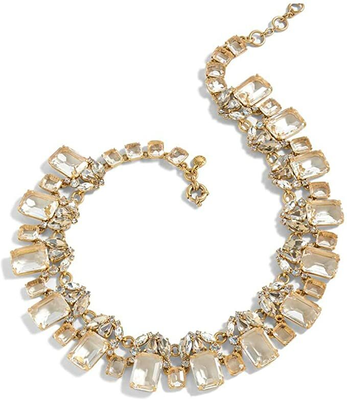 J.Crew Cluster Drop Stone Necklace Crystal One Size