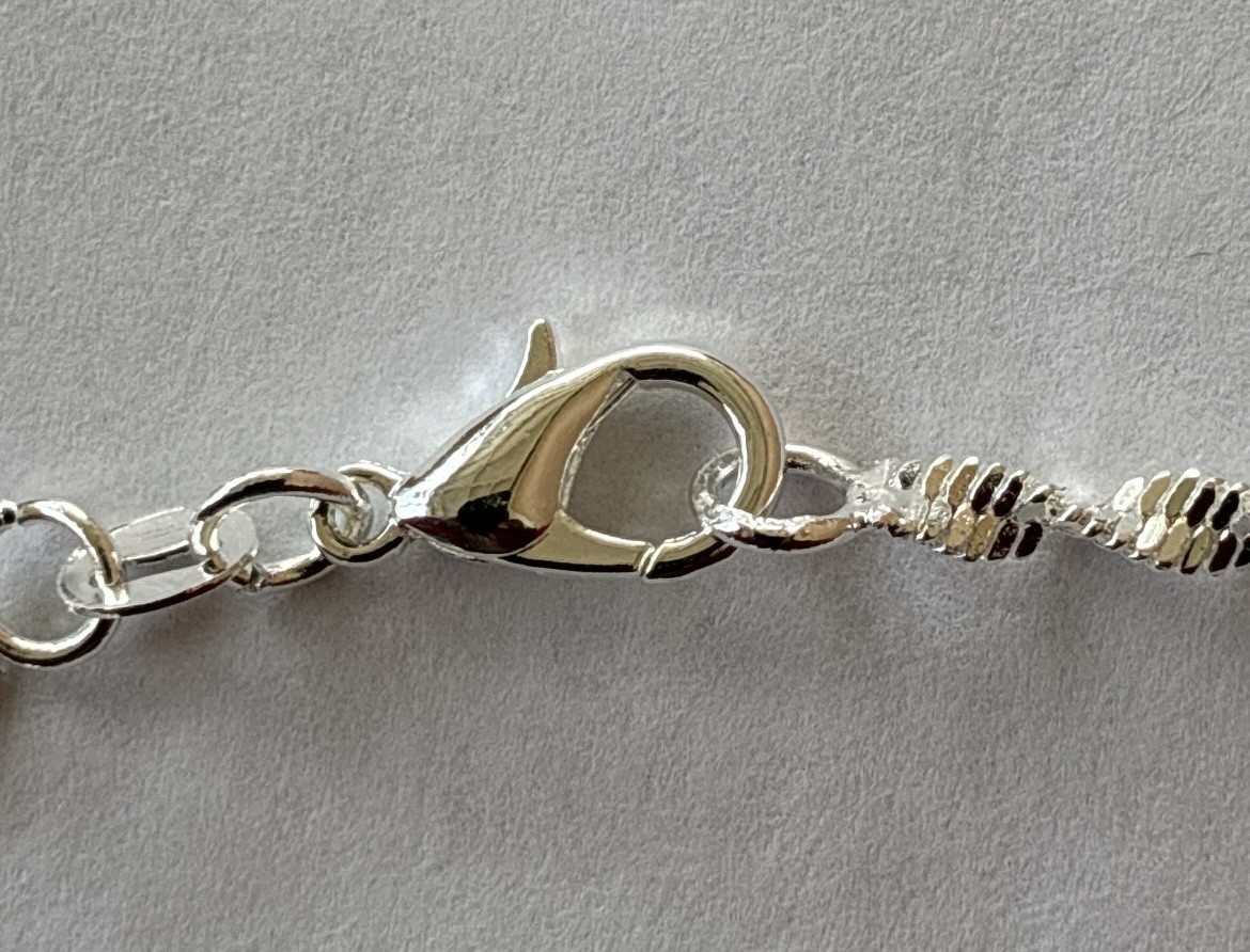 324–Double Water Wave Chain 24″ in .925 Sterling Silver Plated Necklace NEW