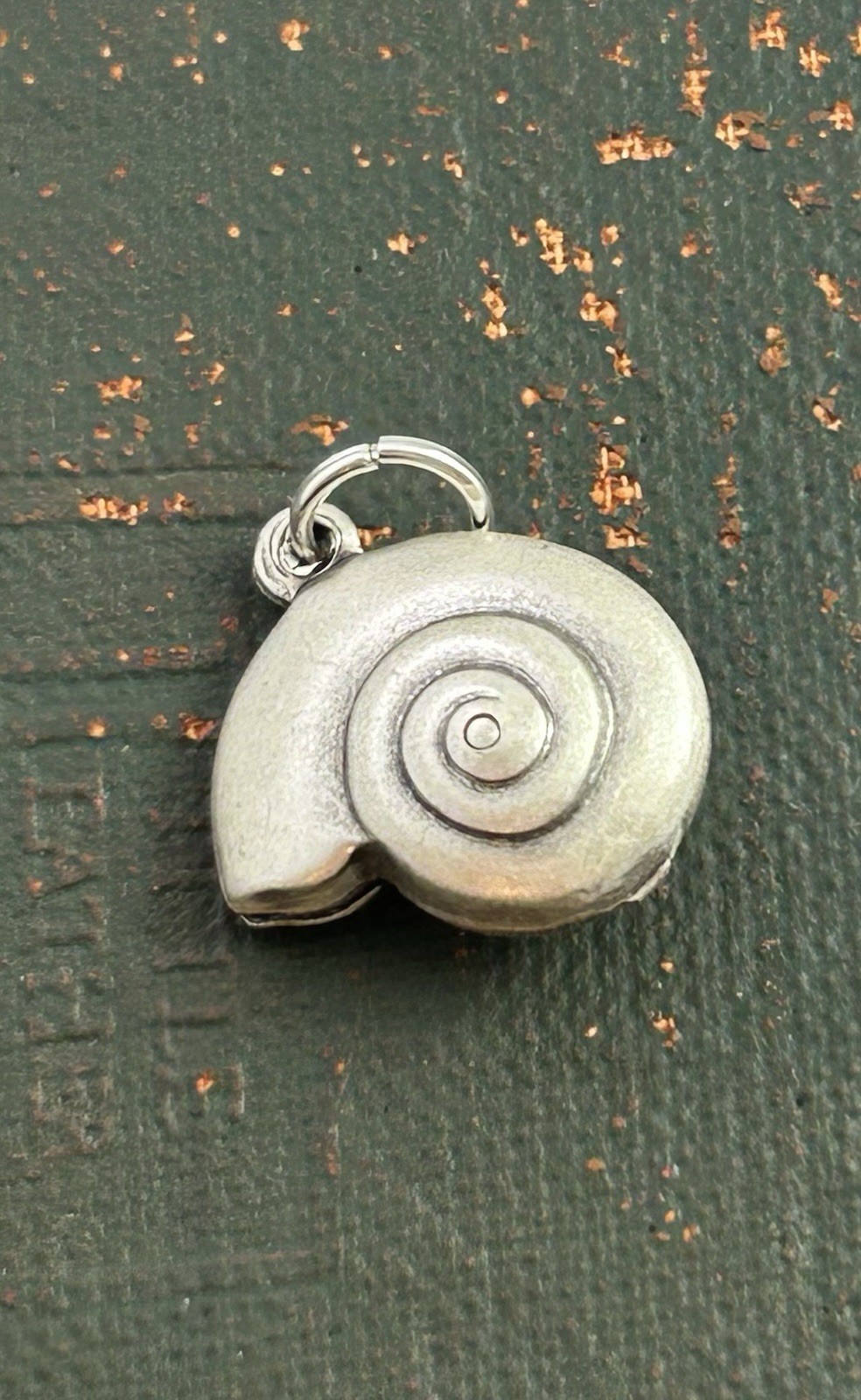 Shell Charm Seashell Pendant Nautical Beach Jewelry Silver Plated Nautilus Shell