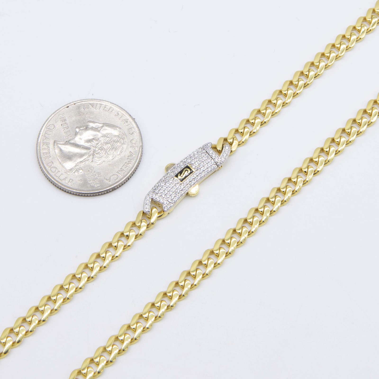 6mm Miami Cuban Link Chain Necklace Box Lock 10K Yellow Gold