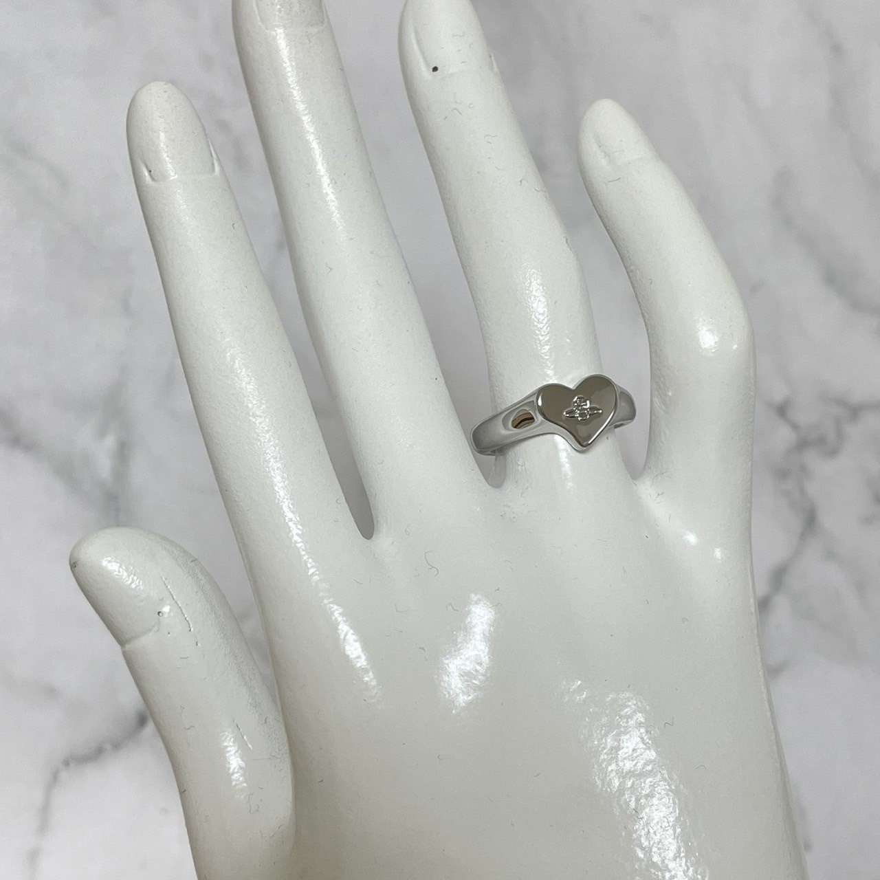 Vivienne Westwood Ring Size 6.5-7 Silver Logo NO BOX [EJ204