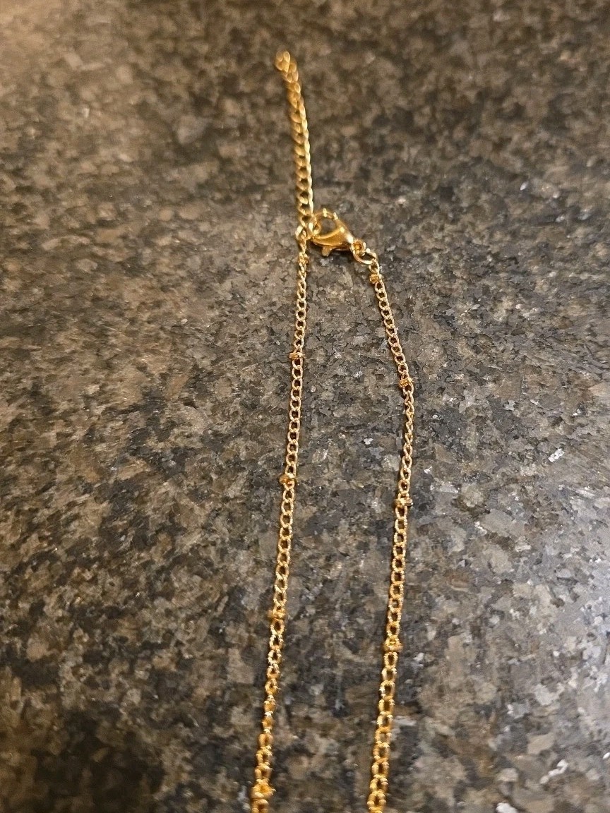 Lava Stone Heart Diffuser Necklace on Gold Tone Chain