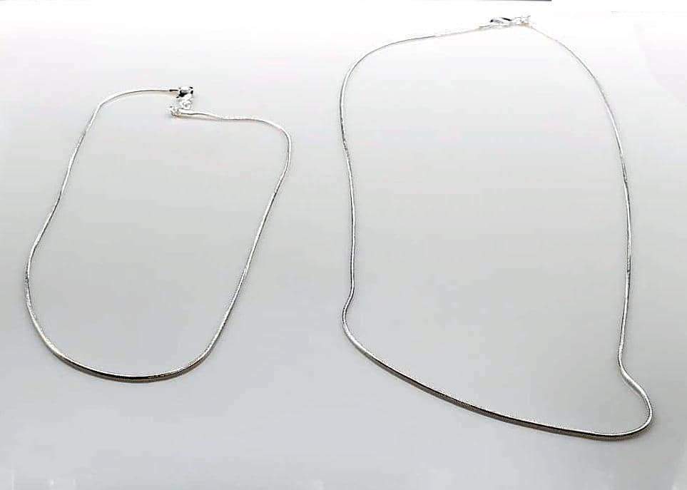 925 Tagged Sterling Silver Plated Snake Chain Necklace 1MM 16-24 inch