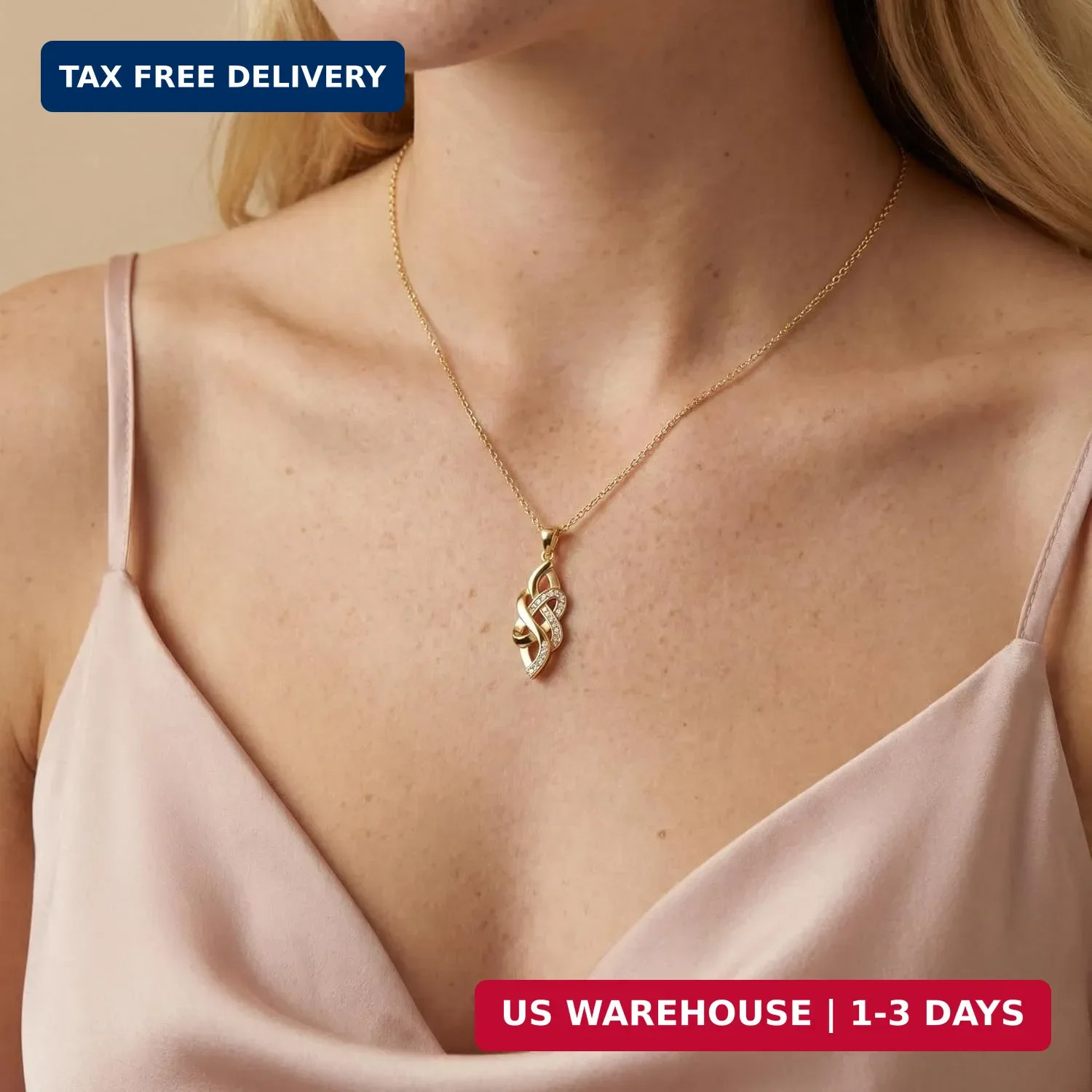 Infinity Necklace, Elegant Infinity Pendant Necklaces for Women, Modern Jewelry