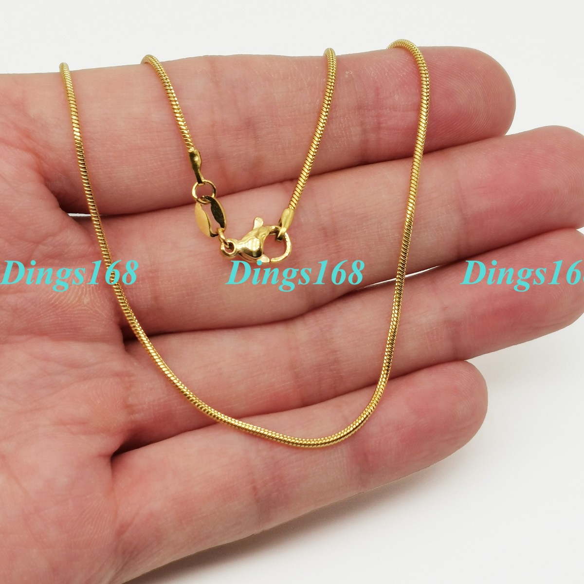 Men &Women’s 18K Yellow Gold Filled 20inch 2.5mm wide Round Snake Chain Necklace
