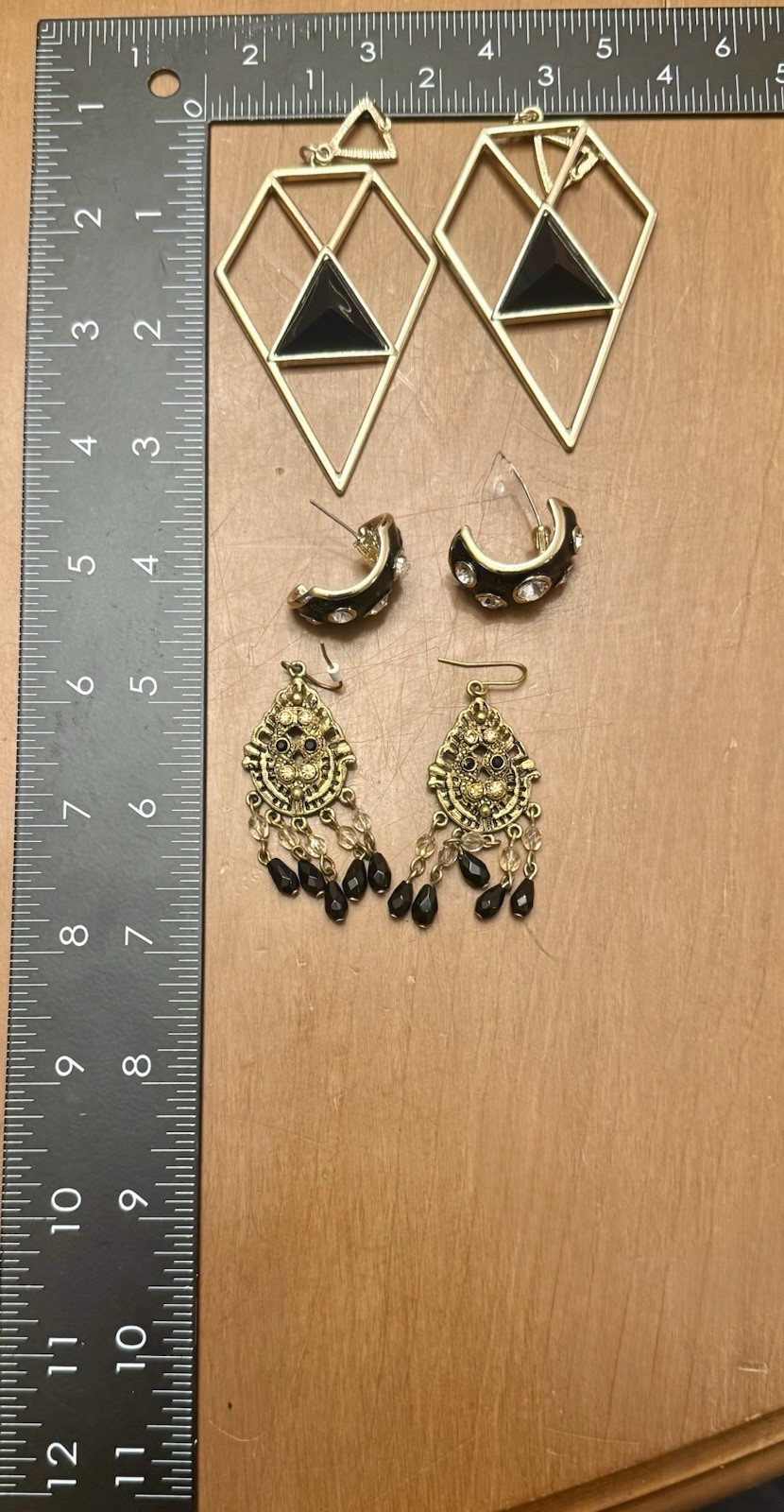Black & Gold Statement Jewelry Collection –10 Pieces-Boho Geometric Costume Sets