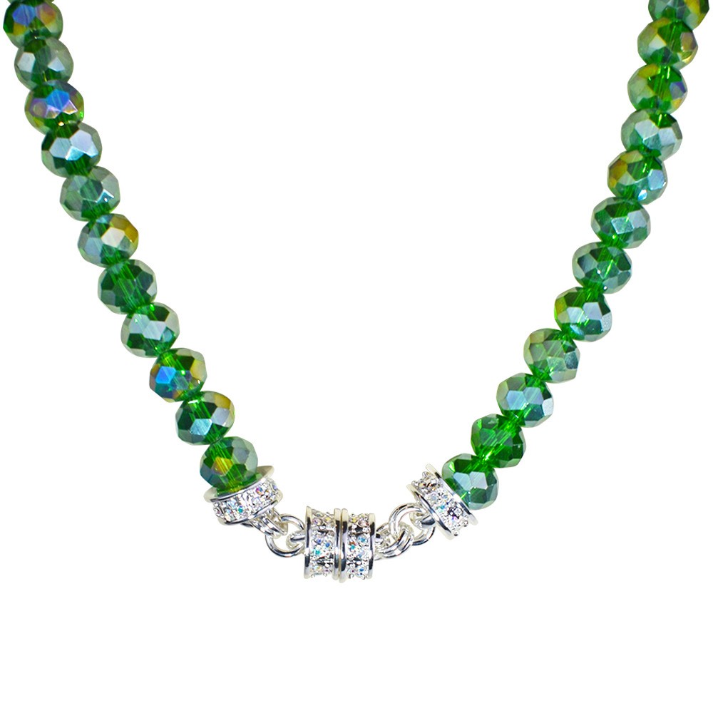 Kirks Folly Divine Beaded 10mm Magnetic Interchangeable Necklace(Evergreen)