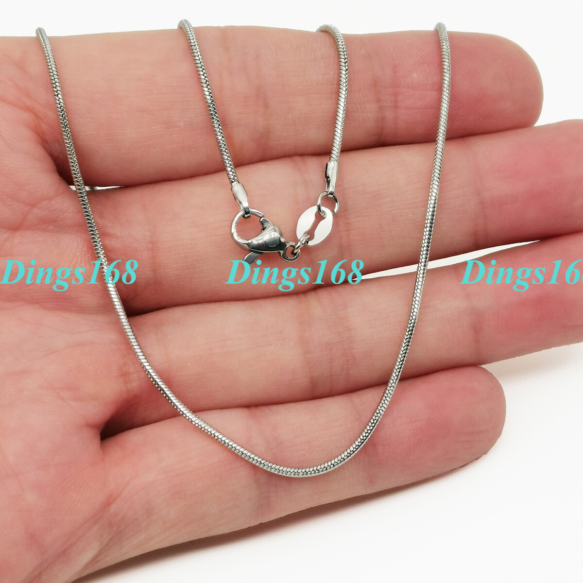 925 Sterling Silver 1.2mm Thin Snake Chain Necklace 16/18/20/22/24/26″ -38″ inch