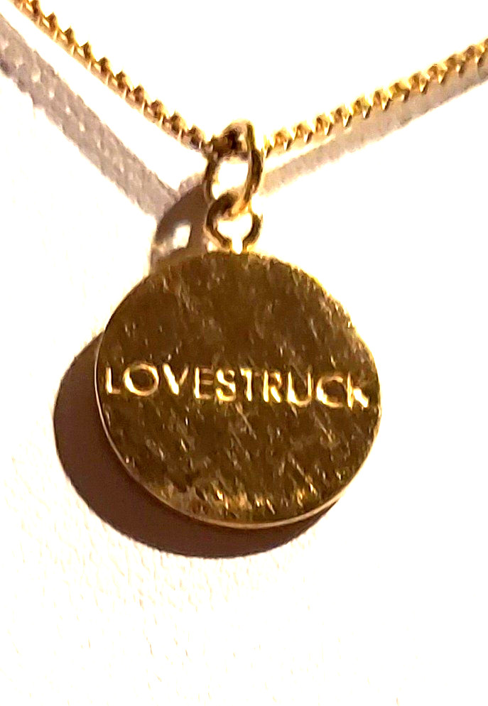 Kate Spade Emoji Necklace Tell All Love Struck Heart Eyed Gold Tone Cute 17-20″