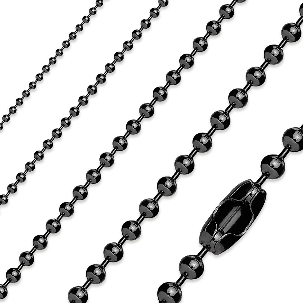 316L Stainless Steel Ball Chain – Black PVD