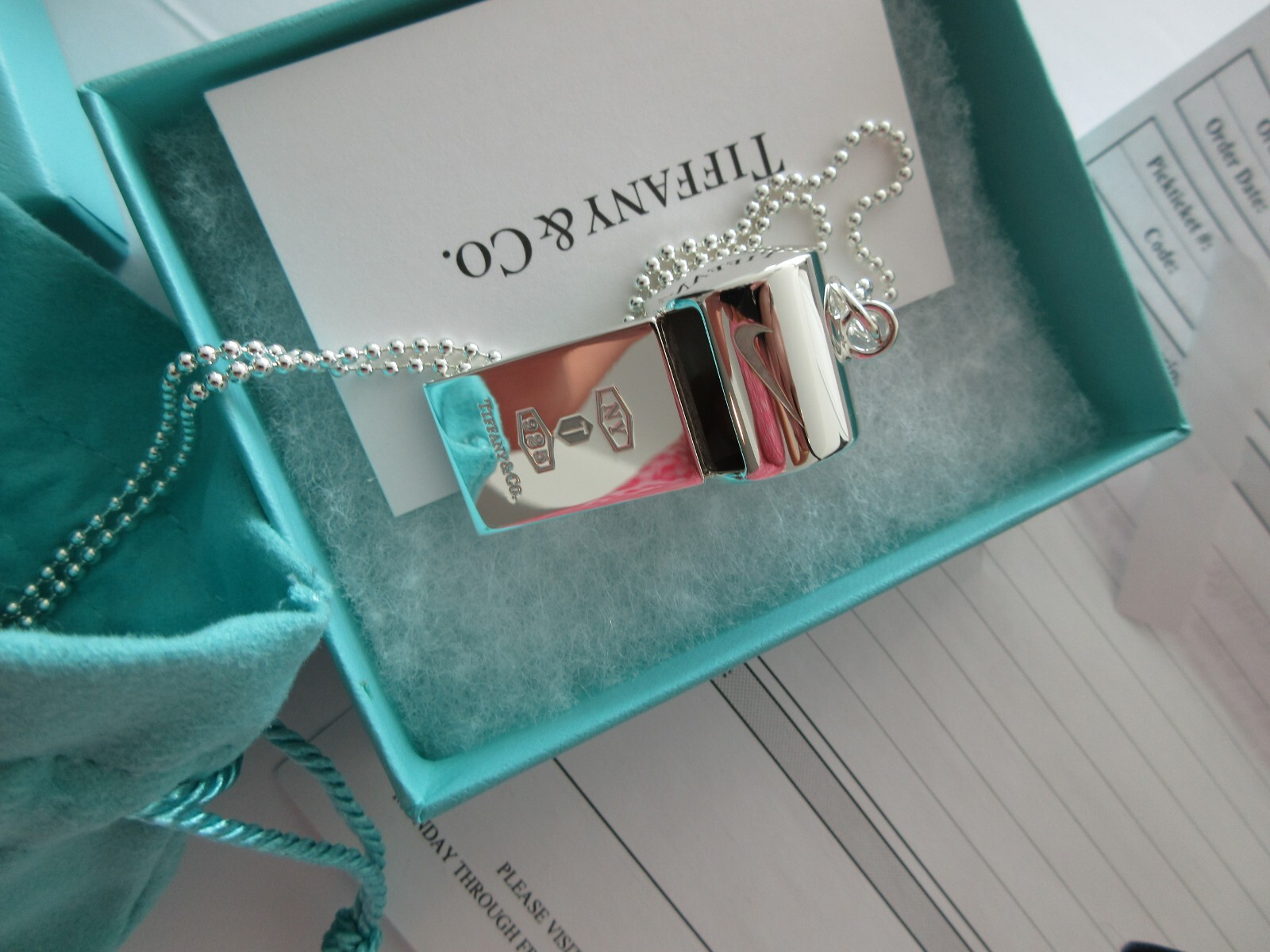 Tiffany and Co. X Nike Collab Sterling Silver Whistle Pendant necklace NEW
