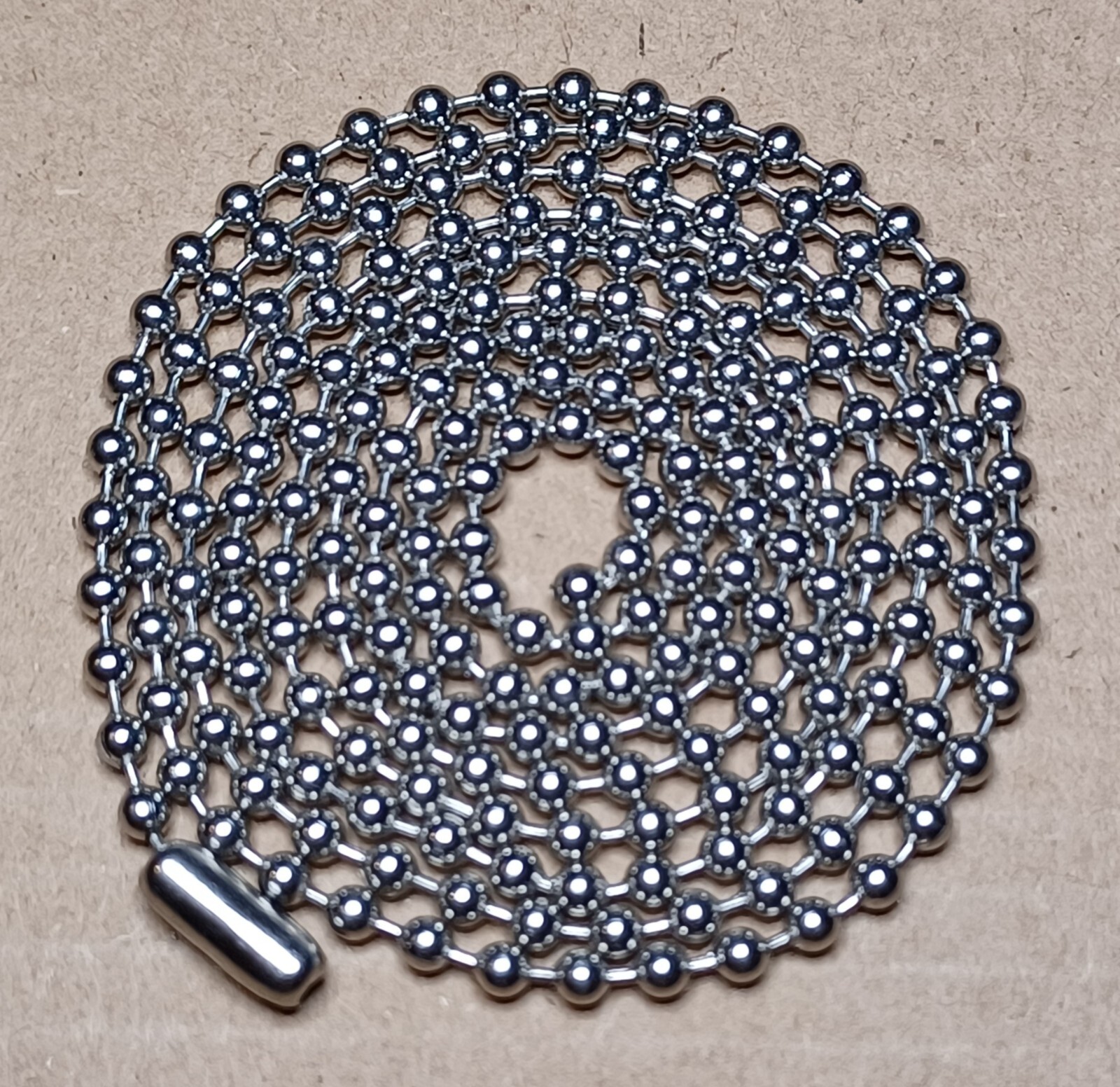 30″ Gun Metal Black & 30″ Stainless Steel 2.4mm Ball Bead Military Dog Tag Chain