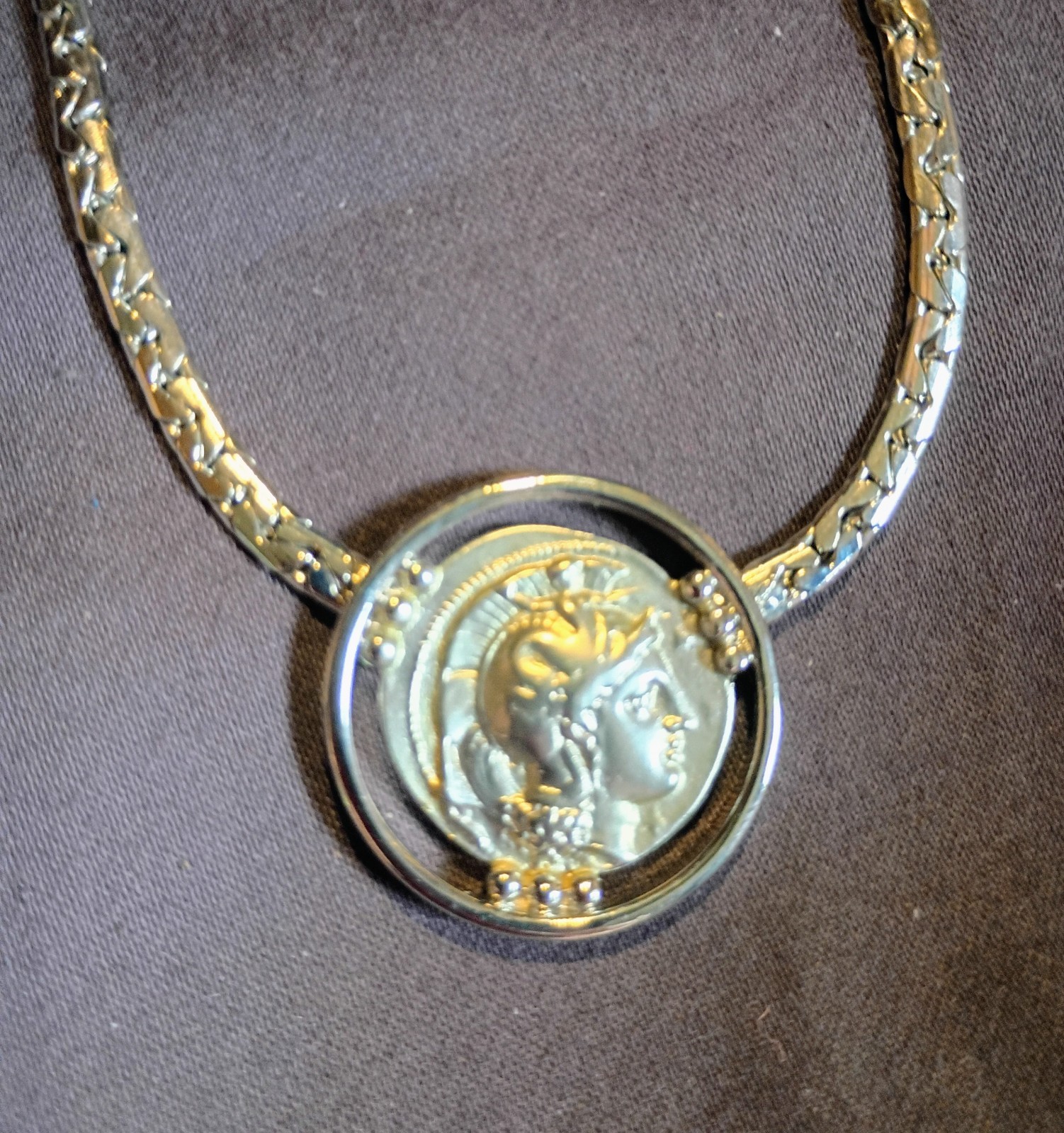 silver plated pendant Necklace By Direction One