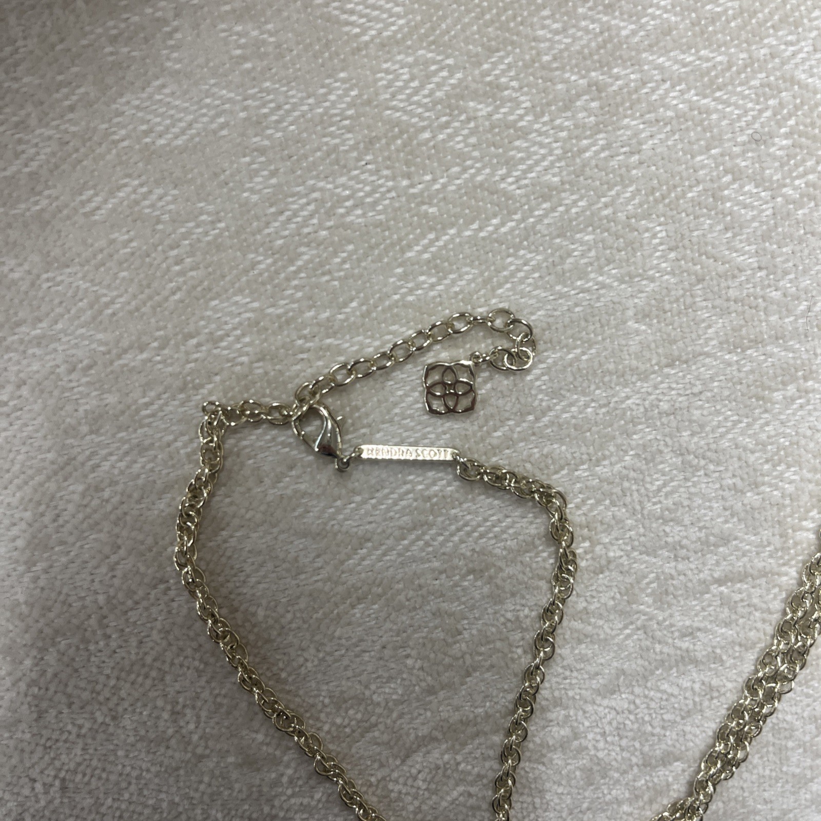 Kendra Scott Rayne Light Smokey Gray Pendant and Tassel Necklace