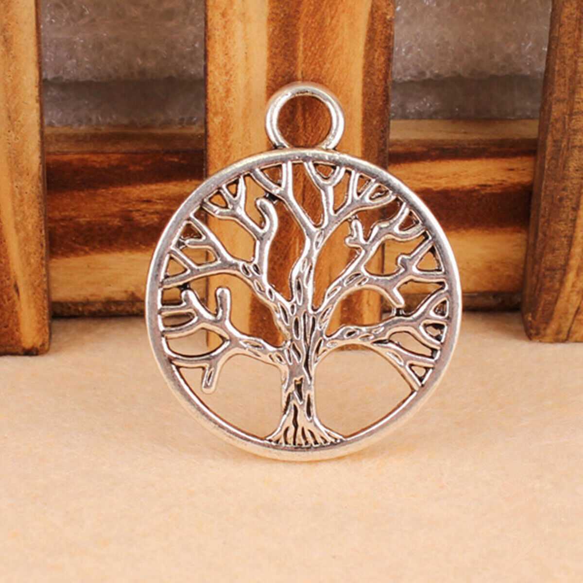 50PCS 20mm Tibetan ‘Tree of Life Circle’ Charms Pendants For DIY Jewelry Finding